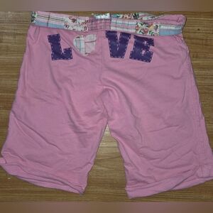 Womens Y2K Vintage Rare On Stage Love Bermuda Foldover Shorts Size L (fits M)